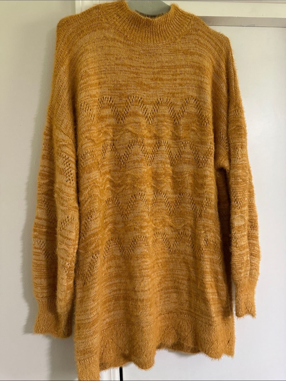 LC Lauren Conrad Mustard Textured Turtleneck Sweater